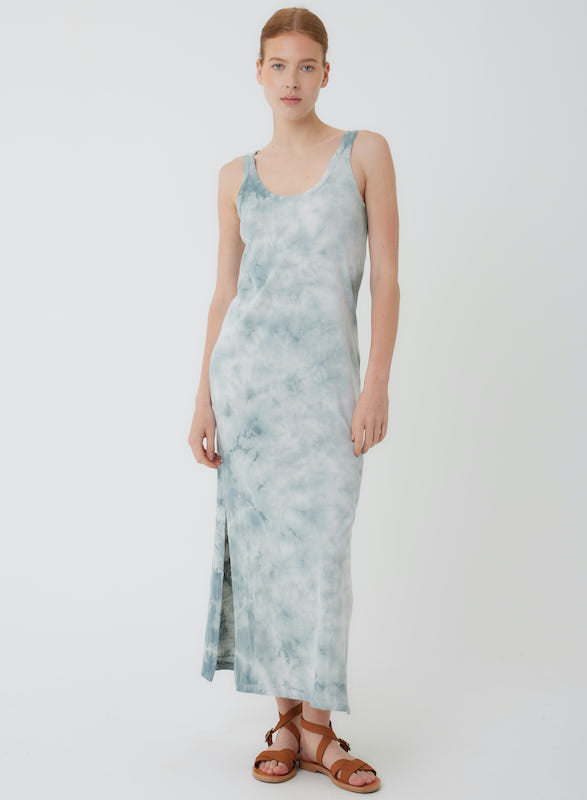Maxi Tank Dress in Aqua Aqua / M-2 Maxi Tank Dress in Aqua Aqua / M-2