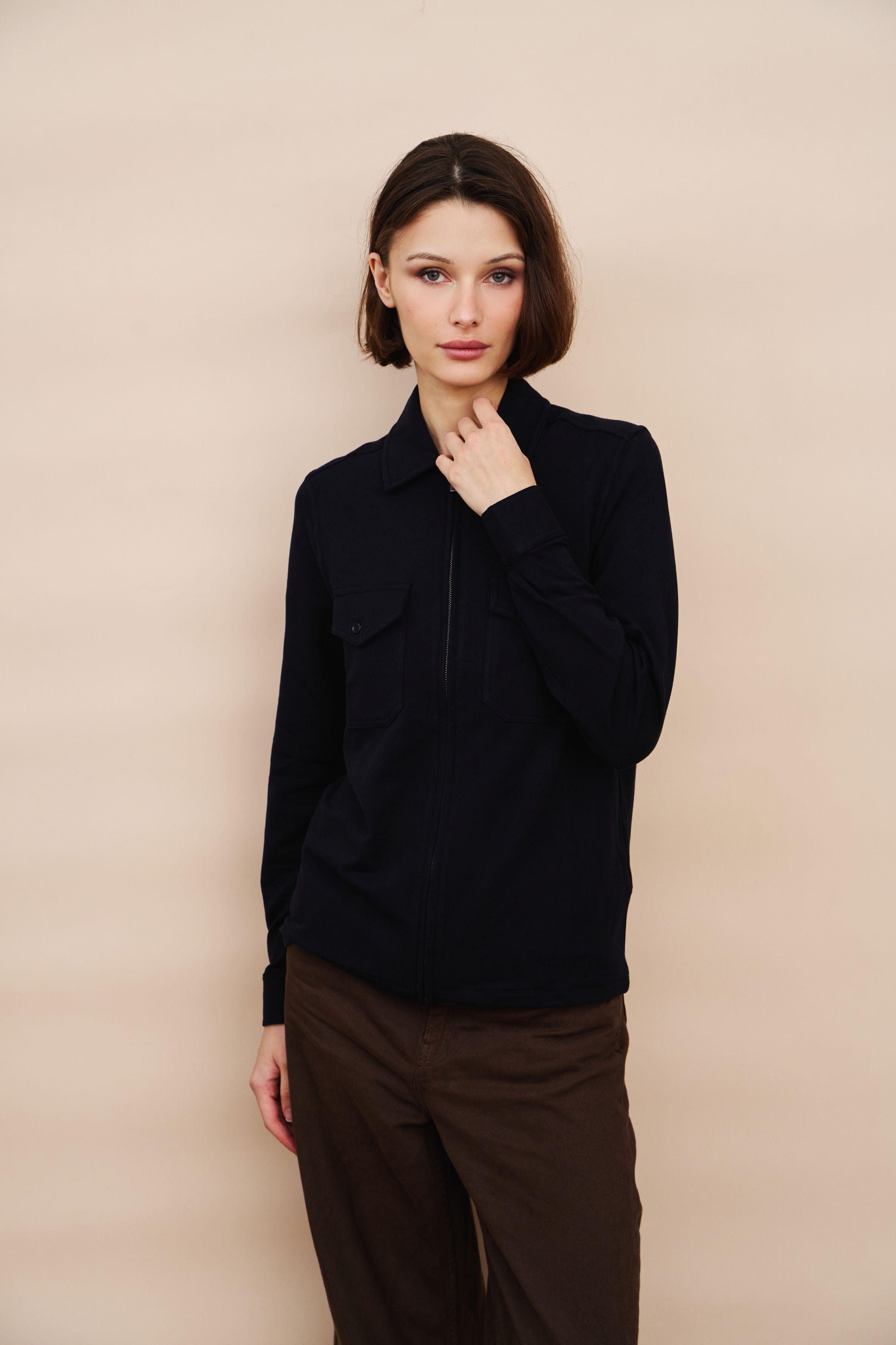 French Terry Front Pocket Shirt