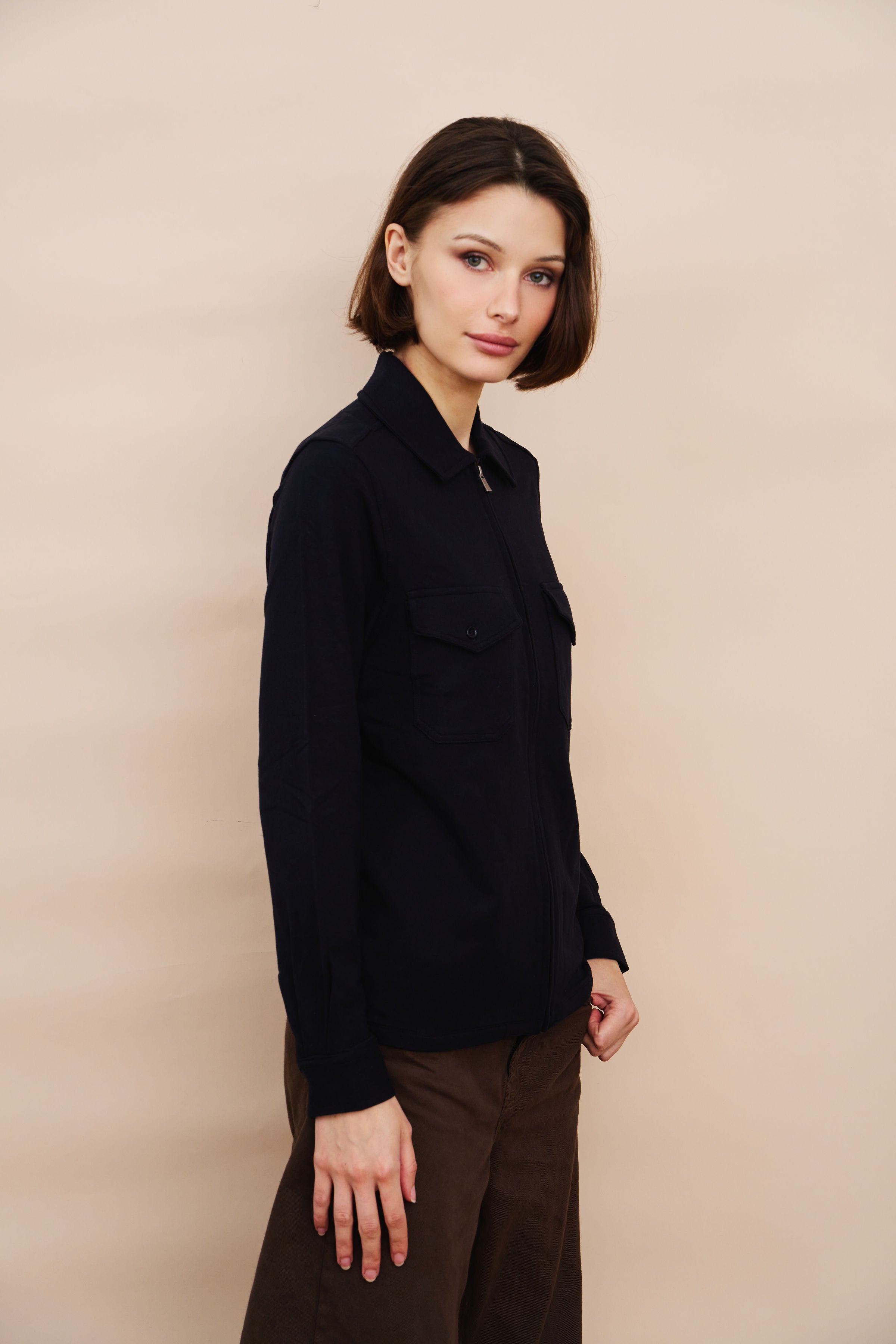 French Terry Front Pocket Shirt