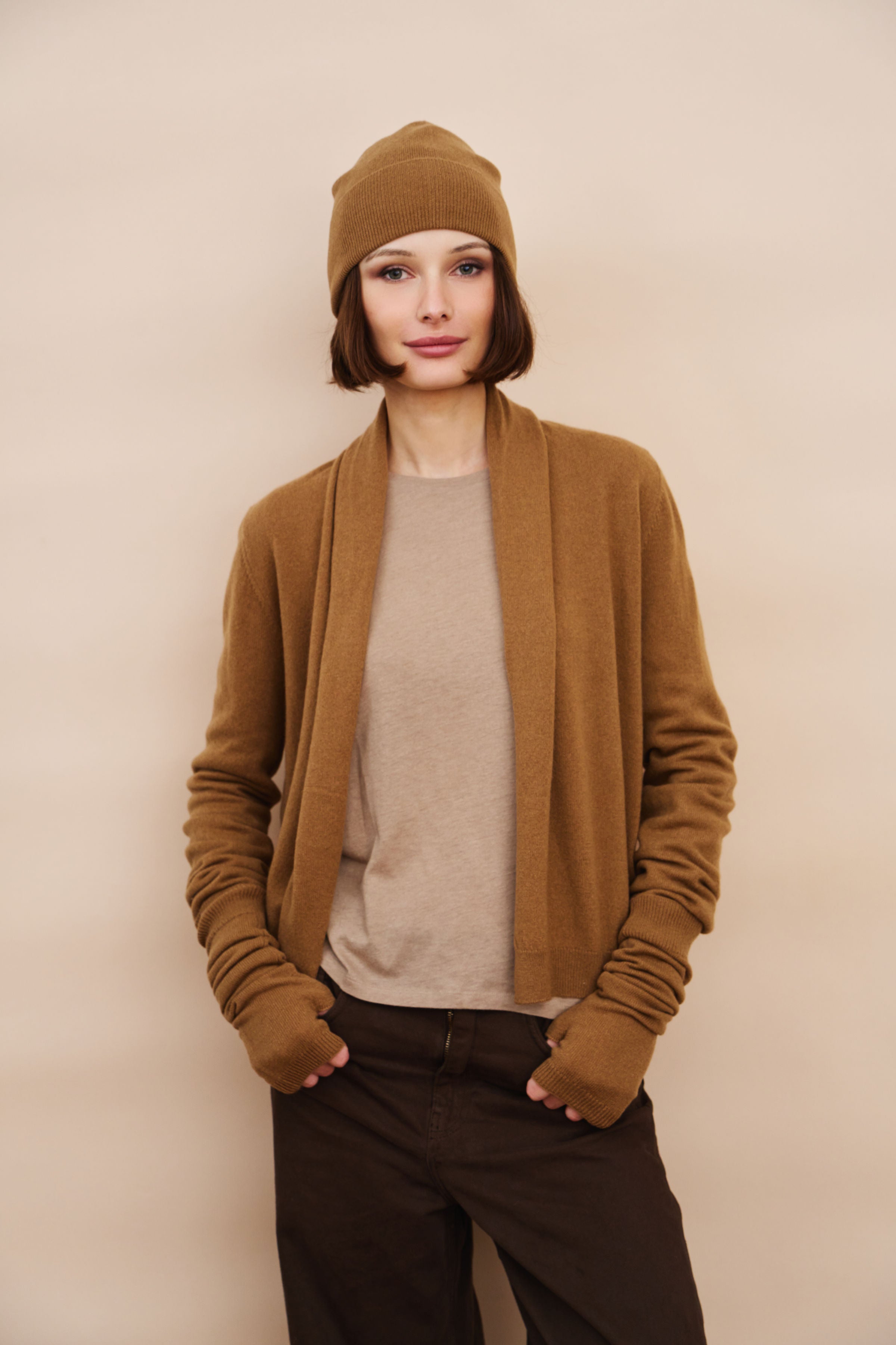Cashmere Seamless Open Cardigan