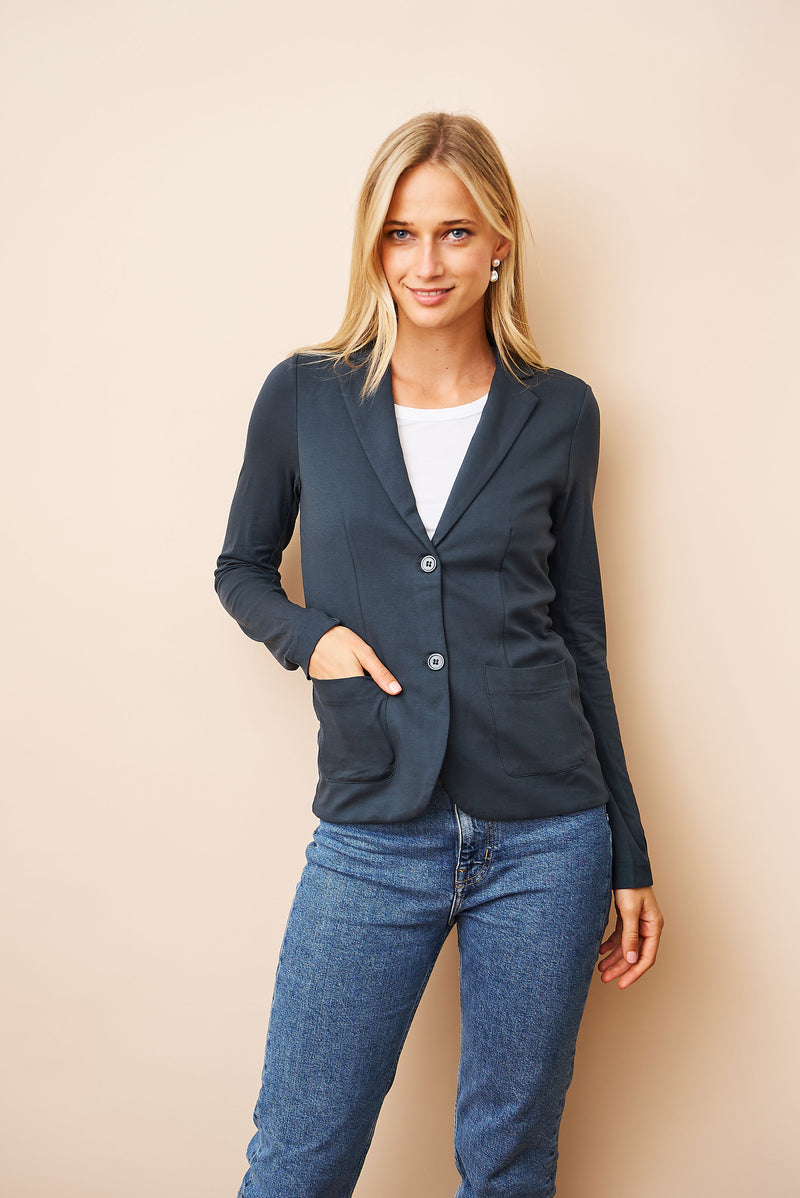 Soft Touch Two Button Blazer - Crepuscule