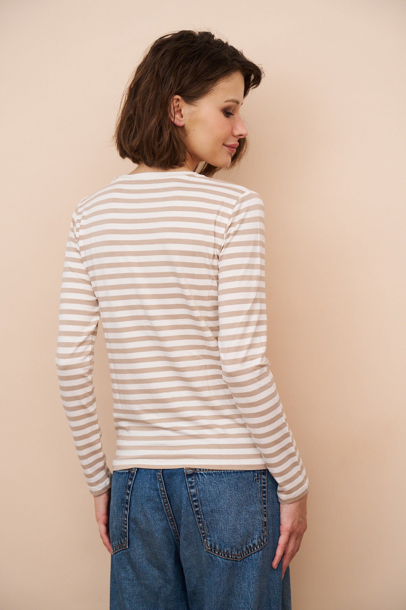 Majestic Soft Touch Striped Crewneck