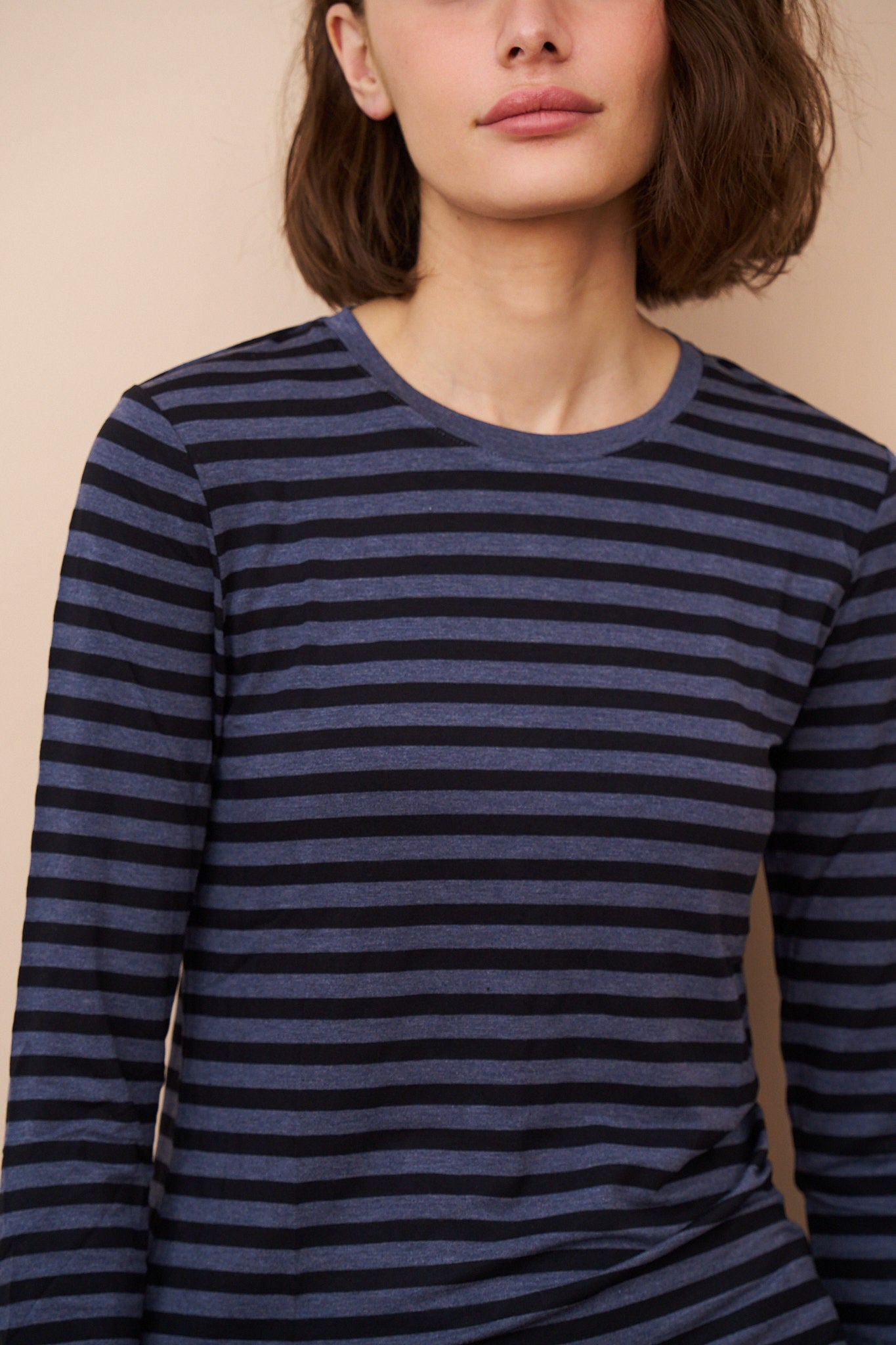 Majestic Soft Touch Striped Crewneck