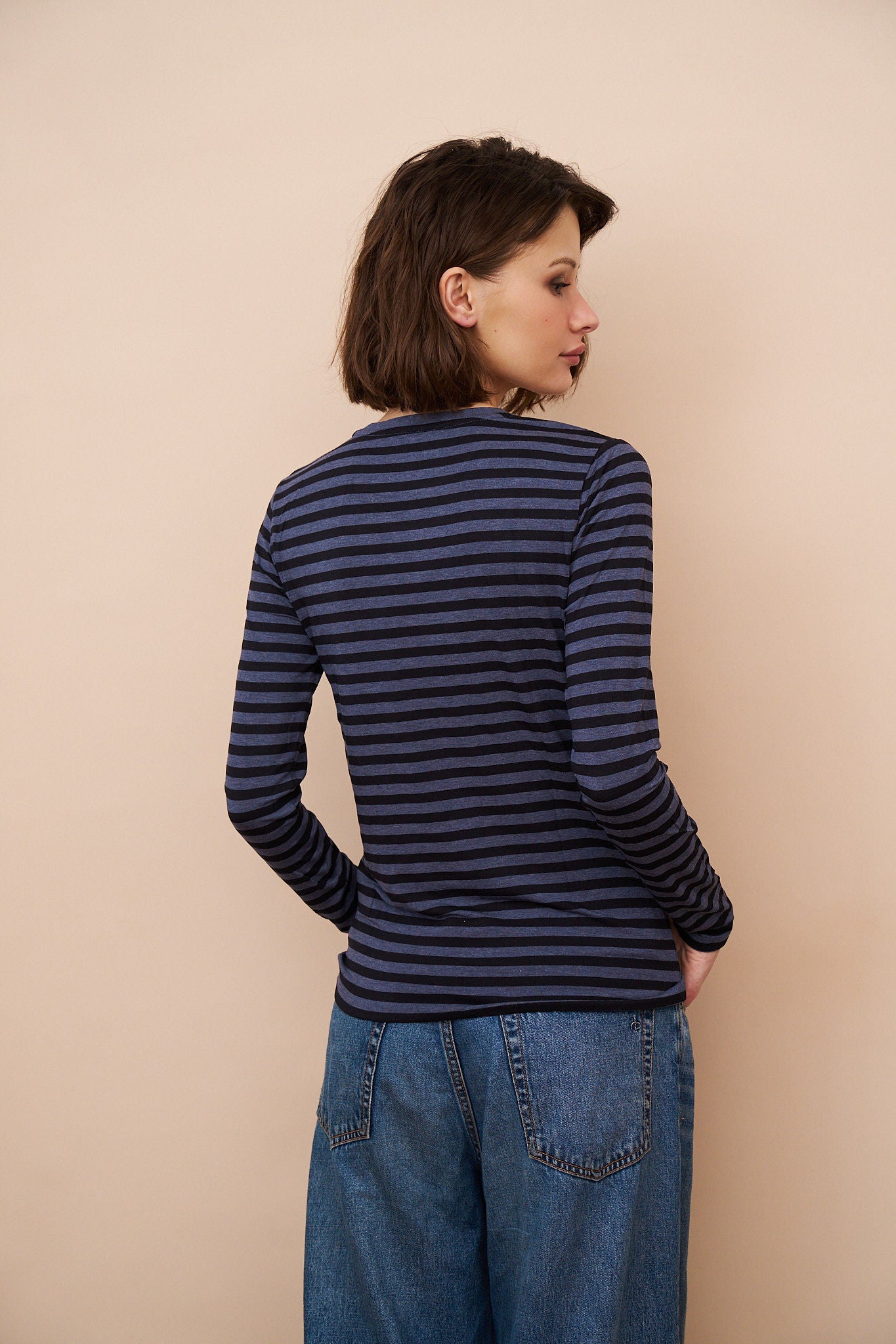 Majestic Soft Touch Striped Crewneck