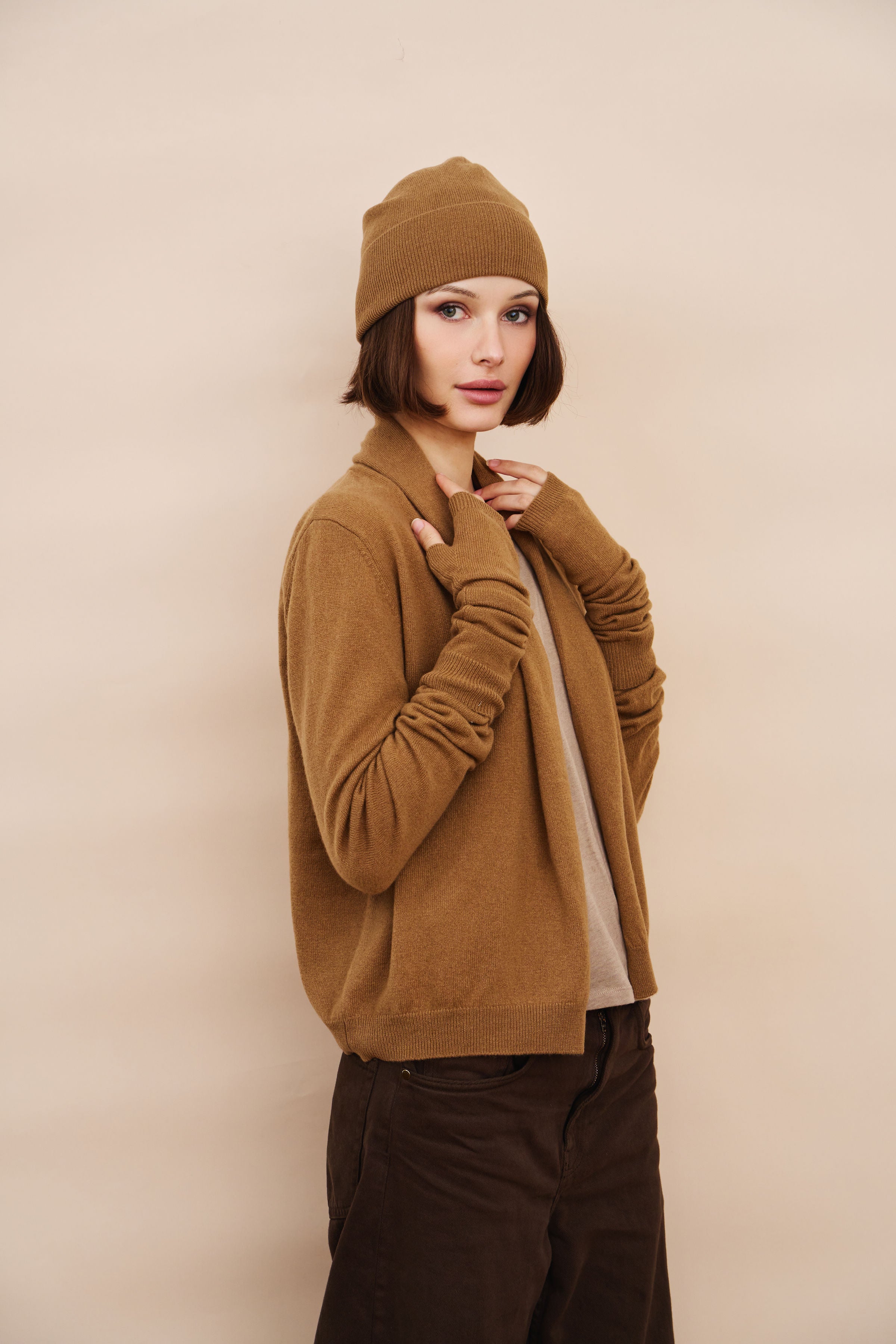 Cashmere Seamless Open Cardigan