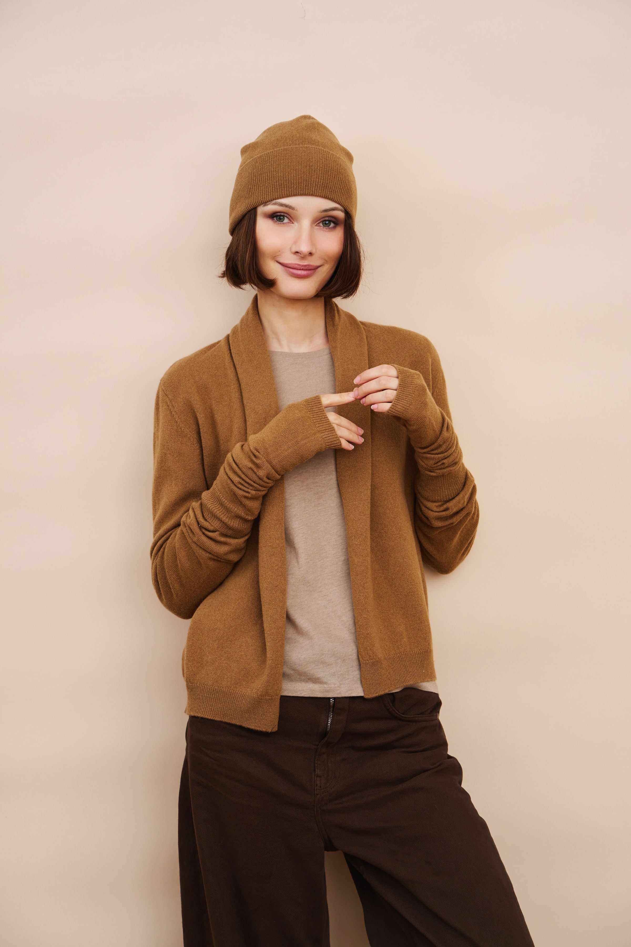 Cashmere Seamless Open Cardigan