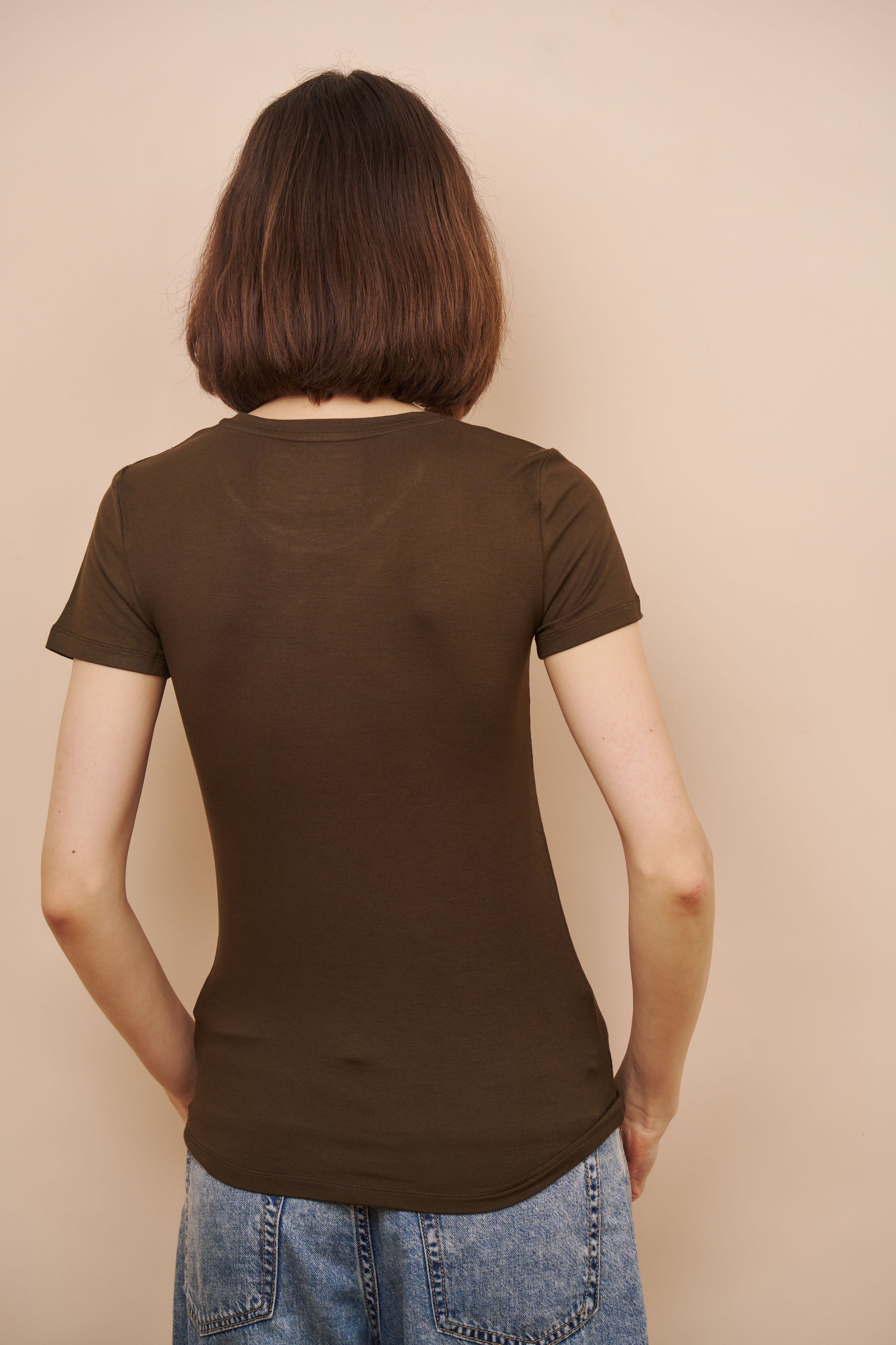 Majestic Soft Touch Short Sleeve Crewneck in Tonka