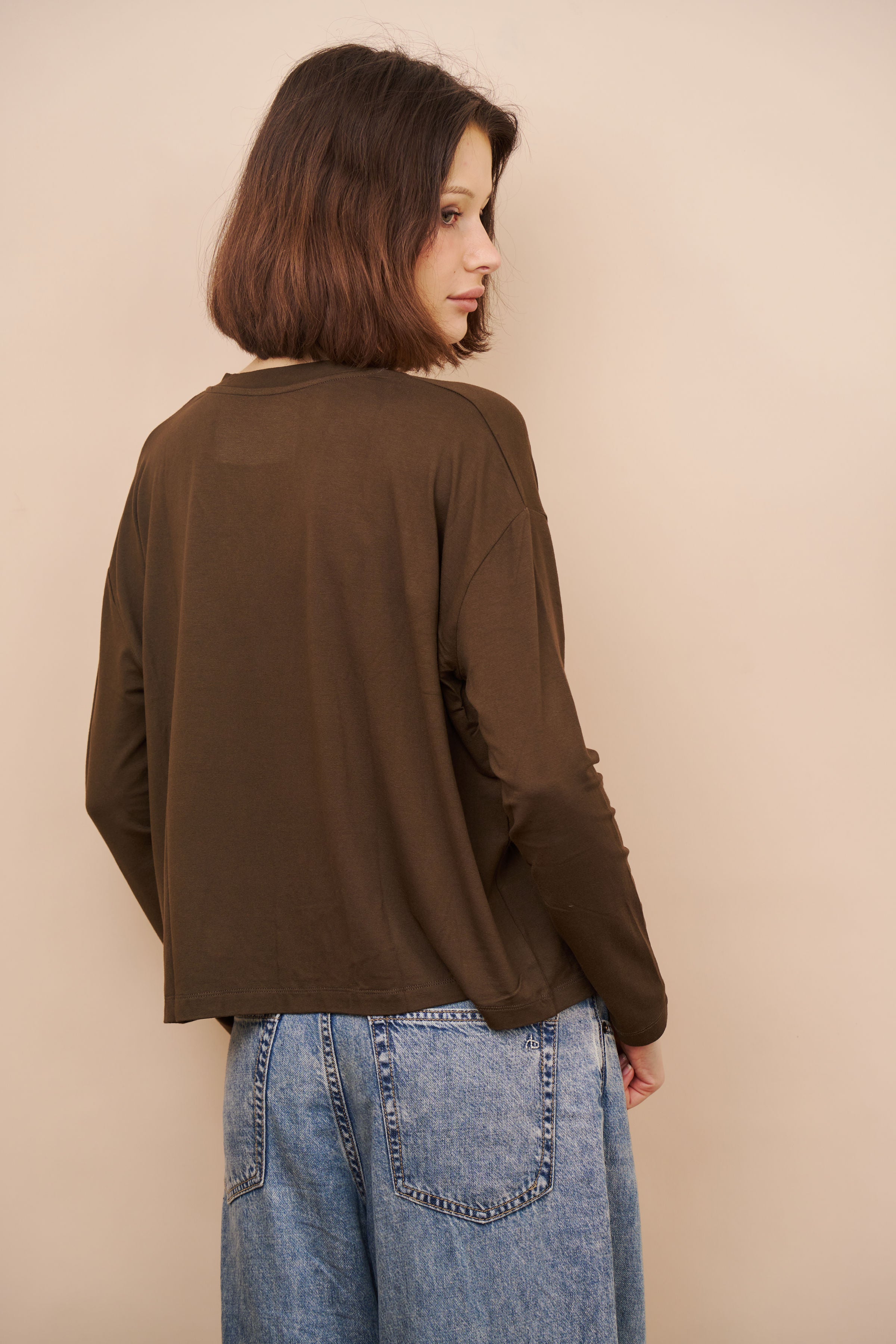 Majestic Soft Touch V-Neck Cardigan in Tonka