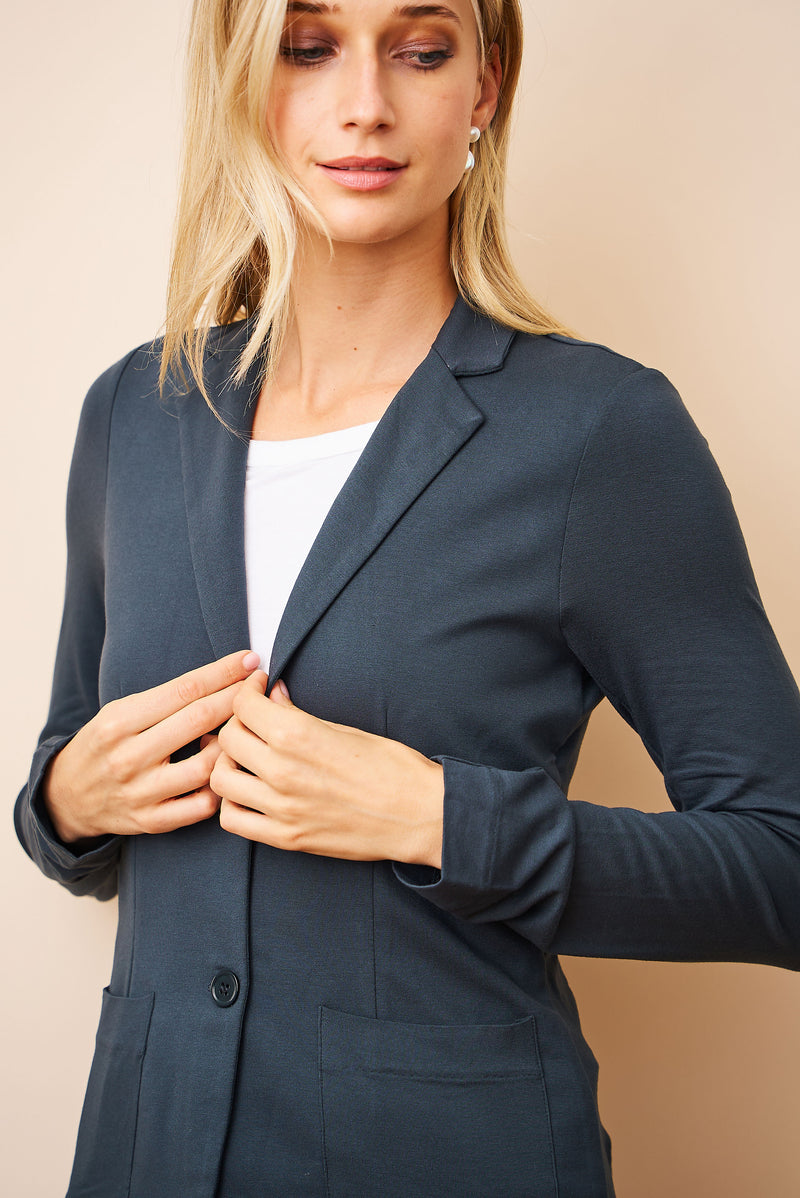 Soft Touch Two Button Blazer - Crepuscule