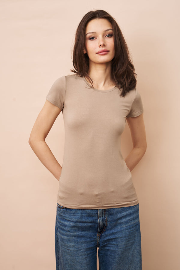 Majestic Soft Touch Racerback Tank in Mousse