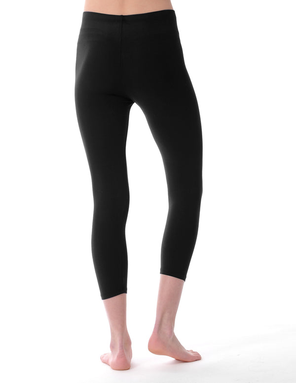 Majestic Cropped Basic Legging in Black