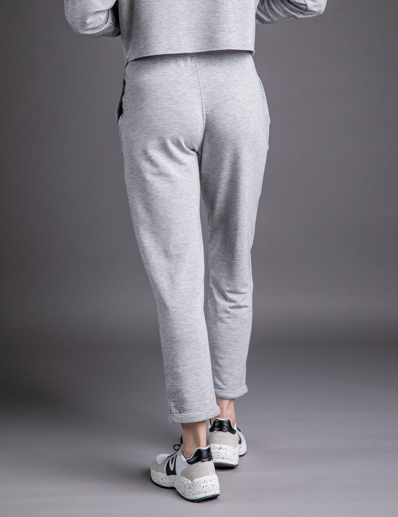 Majestic Straight Leg Pant W/ Rolled Bottom in Grey